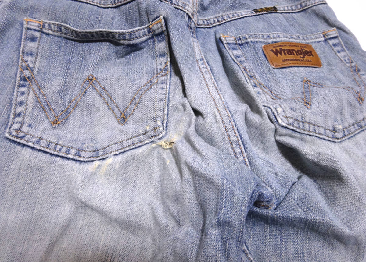 【2着まとめて】穴アキ　ダメージジーンズ　wrangler ルーズストレート　W0384　size:30_画像10