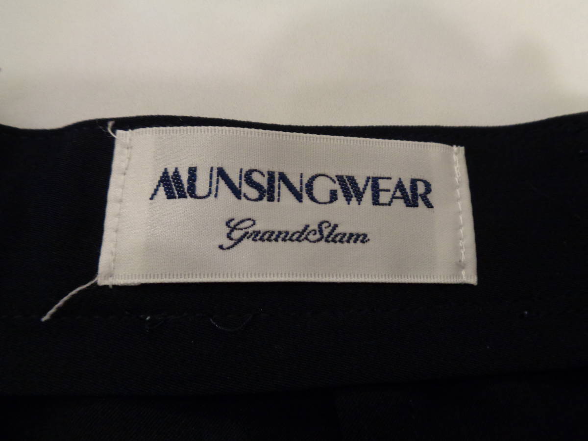 b229◆MUNSINGWEAR gland slam ツータック イージースラックスパンツ◆マンシングウェア ｗ実寸約64~68cm 女性 ネイビーネコポス便発送可4D_画像6