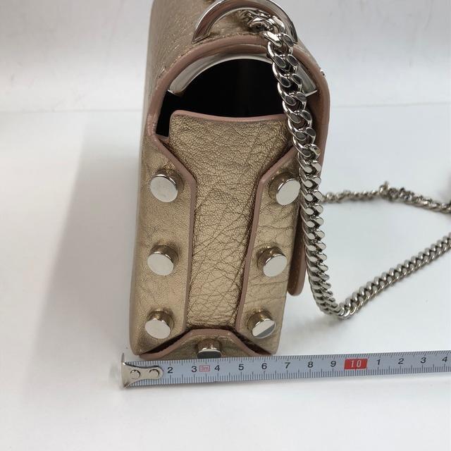 JIMMY CHOO ジミーチュウ ショルダーバッグ チェーン レザー ピンク