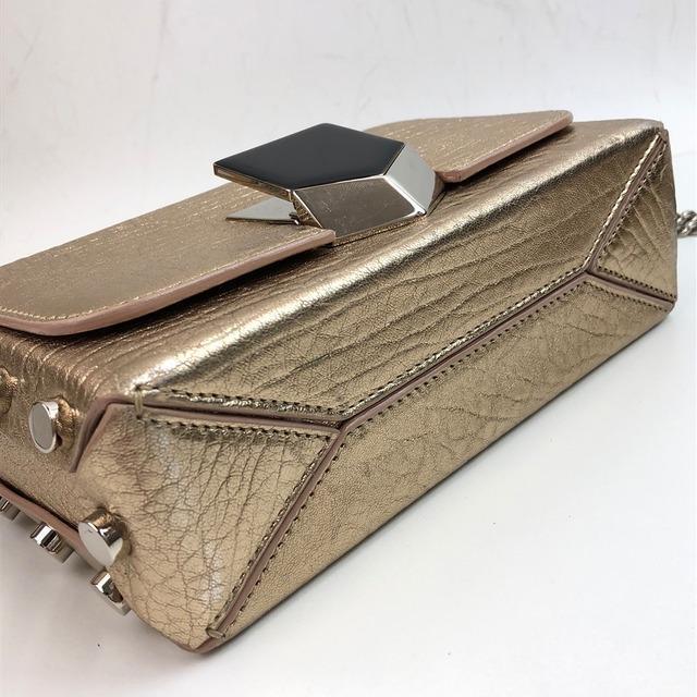 JIMMY CHOO ジミーチュウ ショルダーバッグ チェーン レザー ピンク