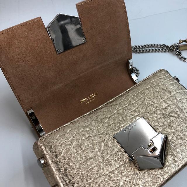 JIMMY CHOO ジミーチュウ ショルダーバッグ チェーン レザー ピンク