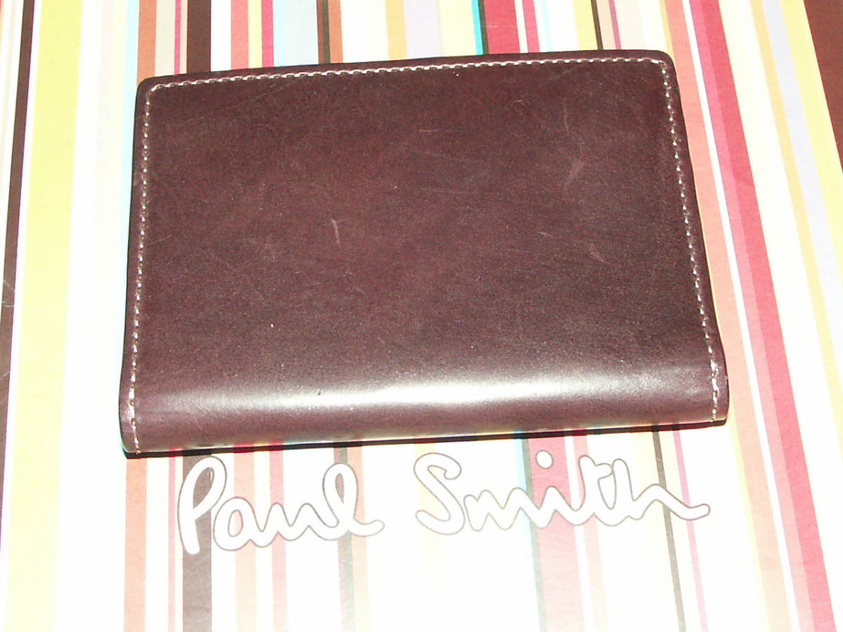 PSU531-W② new goods genuine article Paul Smith multi stripe entering yellowtail ru fixed period / business card / card inserting 