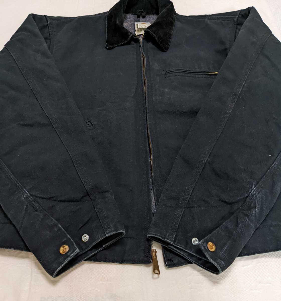 廃盤 USA製】carhartt ブラック デトロイト ジャケット J01 42 廃盤 USA製】carhartt ブラック デトロイト ジャケット J01 42