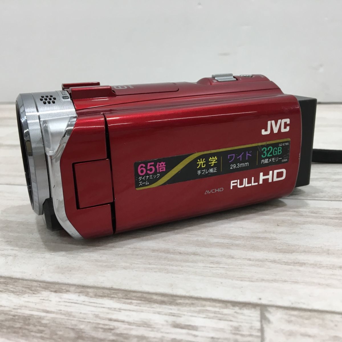 ジャンク GZ-E765-R ビクター JVC デジタルビデオカメラ ハイビジョン メモリームービー[L3427]_画像5