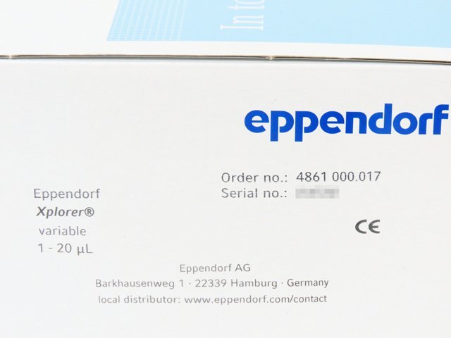 ●新品/電動マイクロピペットXplorer/1ch/1-20uL/4861000017/eppendorfエッペンドルフ/実験研究ラボグッズ● 3