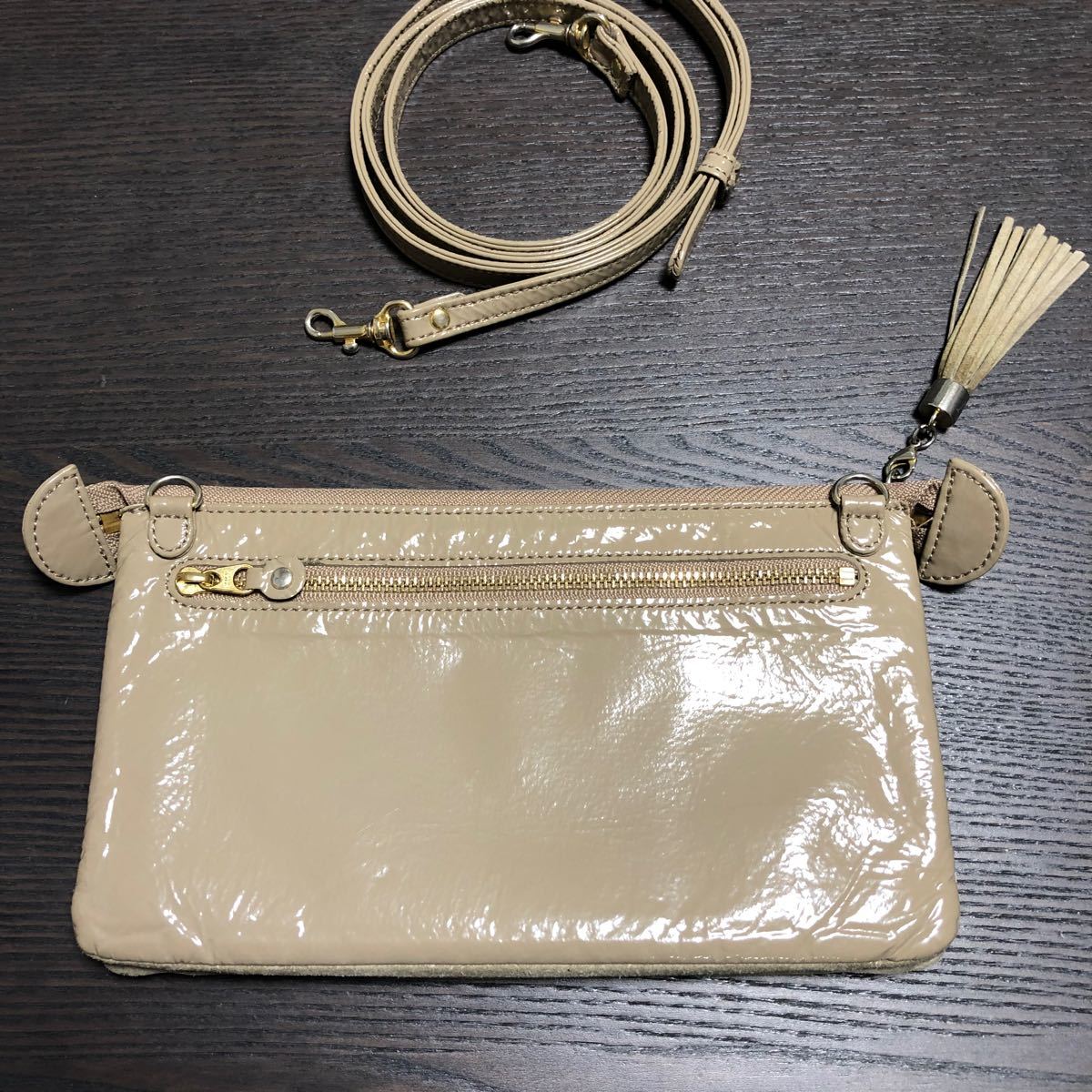 ATAO アタオ ブーブー エナメル グレージュ お財布ポシェット Yahoo