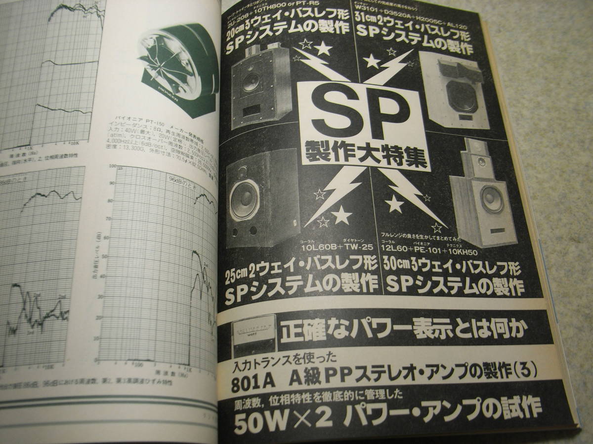 ラジオ技術　1980年8月号　スピーカー製作大特集　VT52/801Aアンプの製作　ビクターKD-A66/ヤマハC-6/オーレックスPC-X55ADレポート_画像8