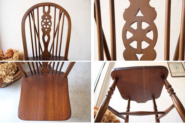 ■店頭価格　￥３３０００■ホイールバックチェア８６■ウィンザーチェア 木製・古木椅子 イギリスビンテージ_画像5