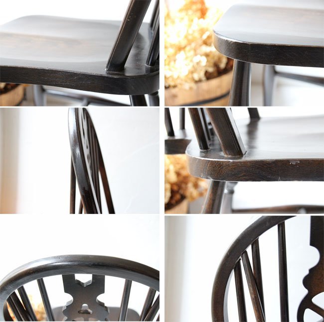 ■店頭価格　￥３３０００■ホイールバックチェア９5■ウィンザーチェア 木製・古木椅子 イギリスビンテージ_画像8