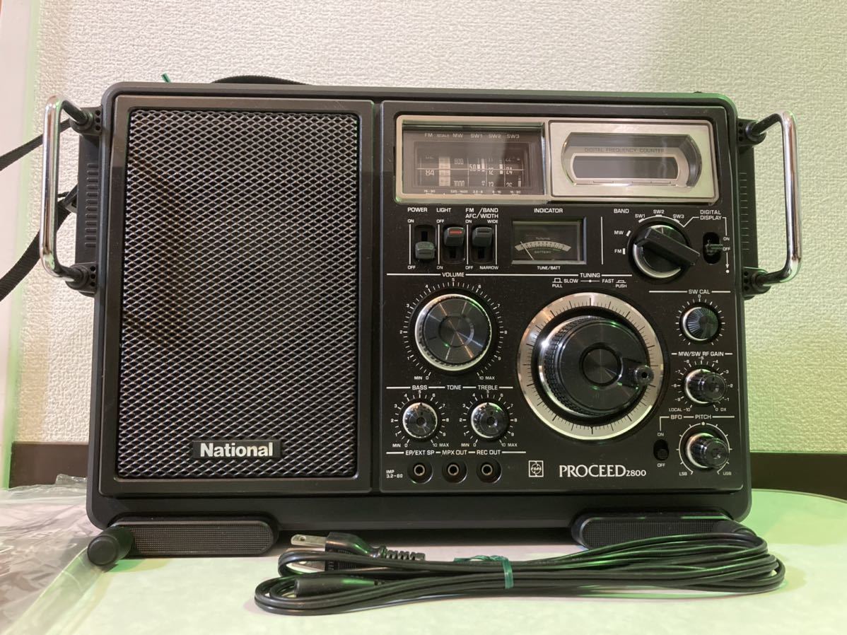 National Panasonic （ナショナル ）PROCEED RF-2800 （BCLラジオ）デジタル周波数カウンター　 FM/中波/短波 5バンド （美品）_画像1