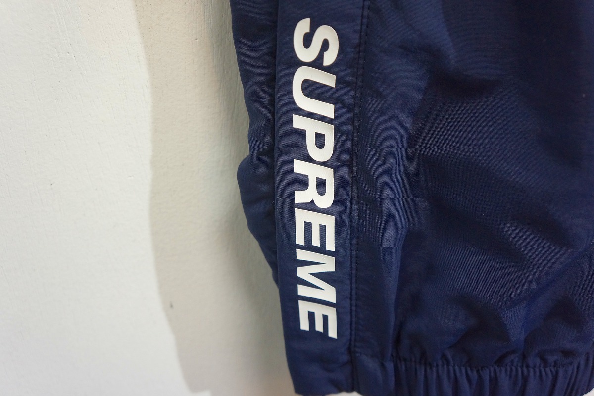 国内正規 美品 20SS SUPREMEシュプリーム Warm Up Pant ウォームアップ ナイロン トラック パンツ サイズS 本物 紺220M_画像5