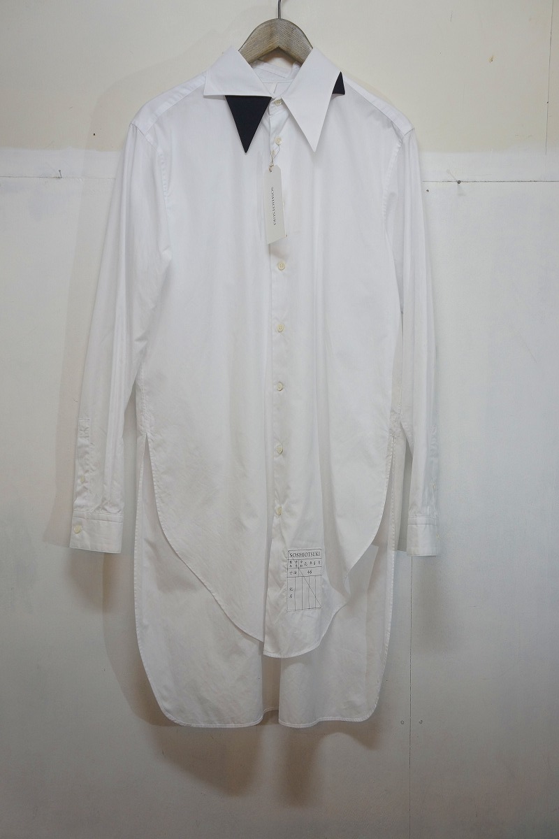 美品 19AW SOSHIOTSUKI ソウシ オオツキ Double Collar Long Shirt