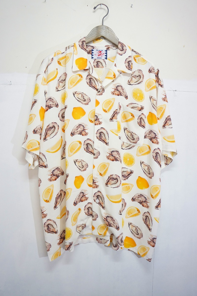 極美品 名作18SS SON OF THE CHEESEサノバチーズ 半袖 オイスター