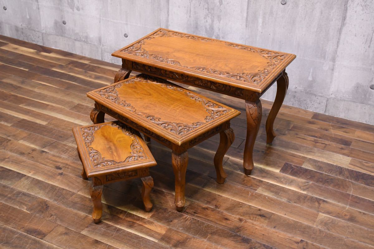 35%割引【驚きの値段】 BCK57 アジアン家具 Bintara Art 見事な彫刻! ネストテーブル 3点セット サイドテーブル コーヒーテーブル 猫脚 無垢材 ナイトテーブル テーブル 家具、インテリア 住まい、インテリア-WWW.ADAMEVEHOMEWARE.COM 35%割引【驚きの値段】 BCK57 アジアン家具 Bintara Art 見事な彫刻! ネストテーブル 3点セット サイドテーブル コーヒーテーブル 猫脚 無垢材 ナイトテーブル テーブル 家具、インテリア 住まい、インテリア-WWW.ADAMEVEHOMEWARE.COM