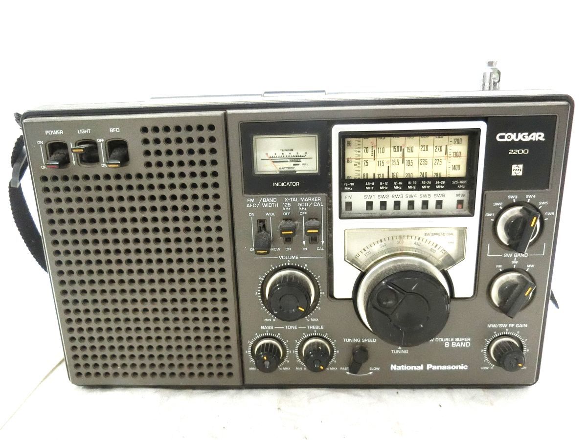 1000円スタート BCLラジオ National Panasonic ナショナルパナソニック COUGAR クーガー MODEL NO.RF-2200 オーディオ機器 BB30030_画像2