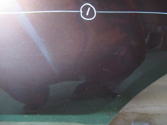 モコ MG22S 左リアドア パネル ガラス トリム ZEL マルーンブラウン 純正 21183伊T_画像2