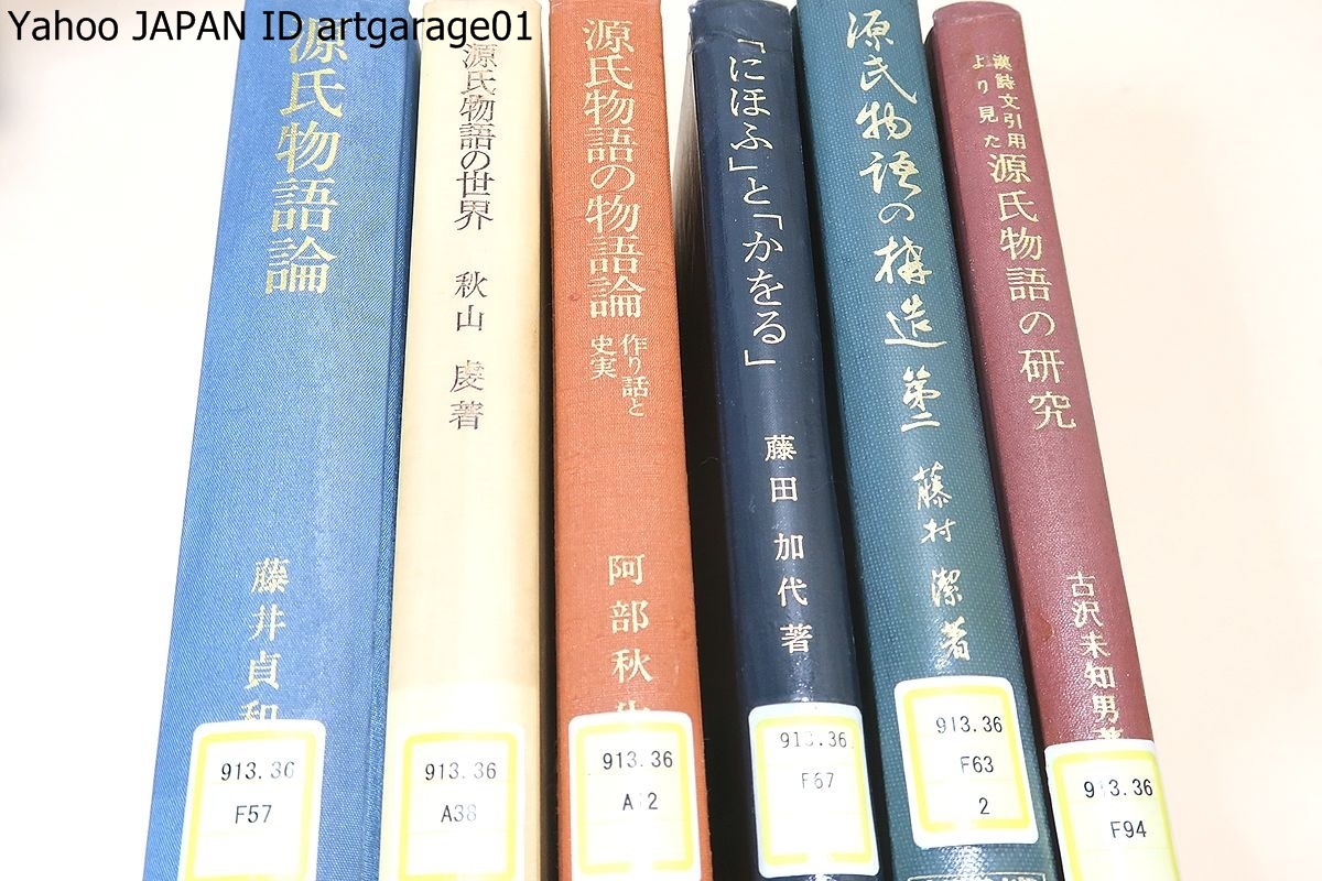 店舗良い 源氏物語関係の本・6冊/源氏物語論/源氏物語の世界/源氏物語