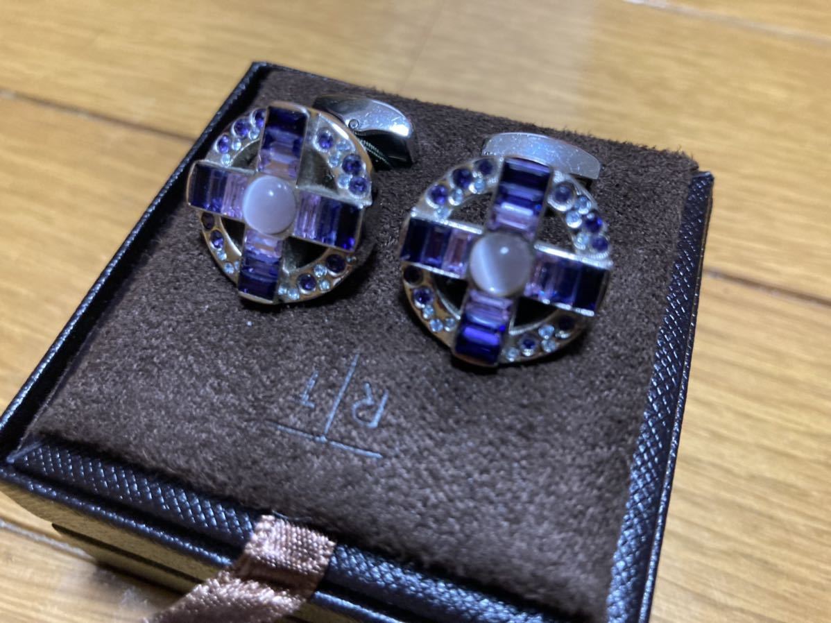  Tateossian cuff links purple TATEOSSIAN purple Swarovski 