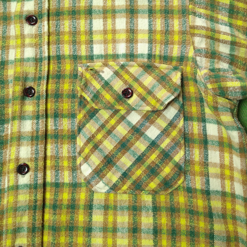 ピルグリム 【Pilgrim】 40s Plaid Flannel Work Shirt/ 40年代 ヘビー フランネル ワーク シャツ ビンテージ ヴィンテージ 30s50s 50年代 _画像4