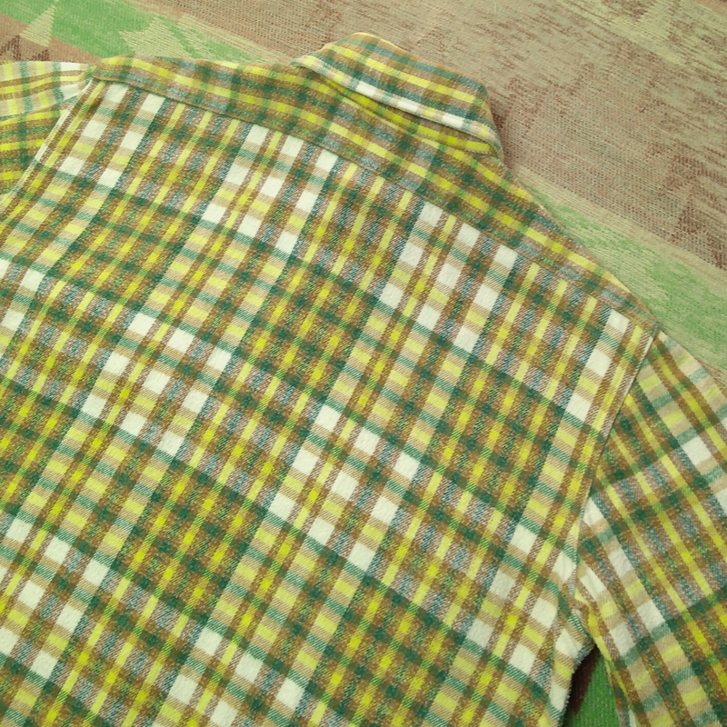 ピルグリム 【Pilgrim】 40s Plaid Flannel Work Shirt/ 40年代 ヘビー フランネル ワーク シャツ ビンテージ ヴィンテージ 30s50s 50年代 _画像10