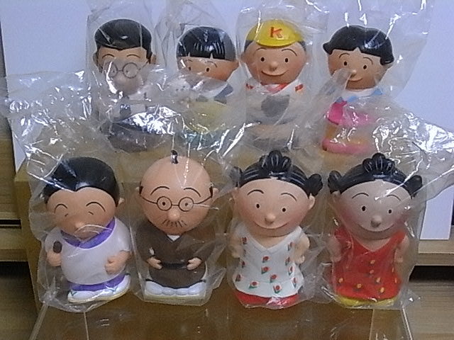 サザエさんソフビ貯金箱・長谷川町子・計8個 オマケあり ビンテージ サザエさんソフビ貯金箱・長谷川町子・計8個 オマケあり ビンテージ