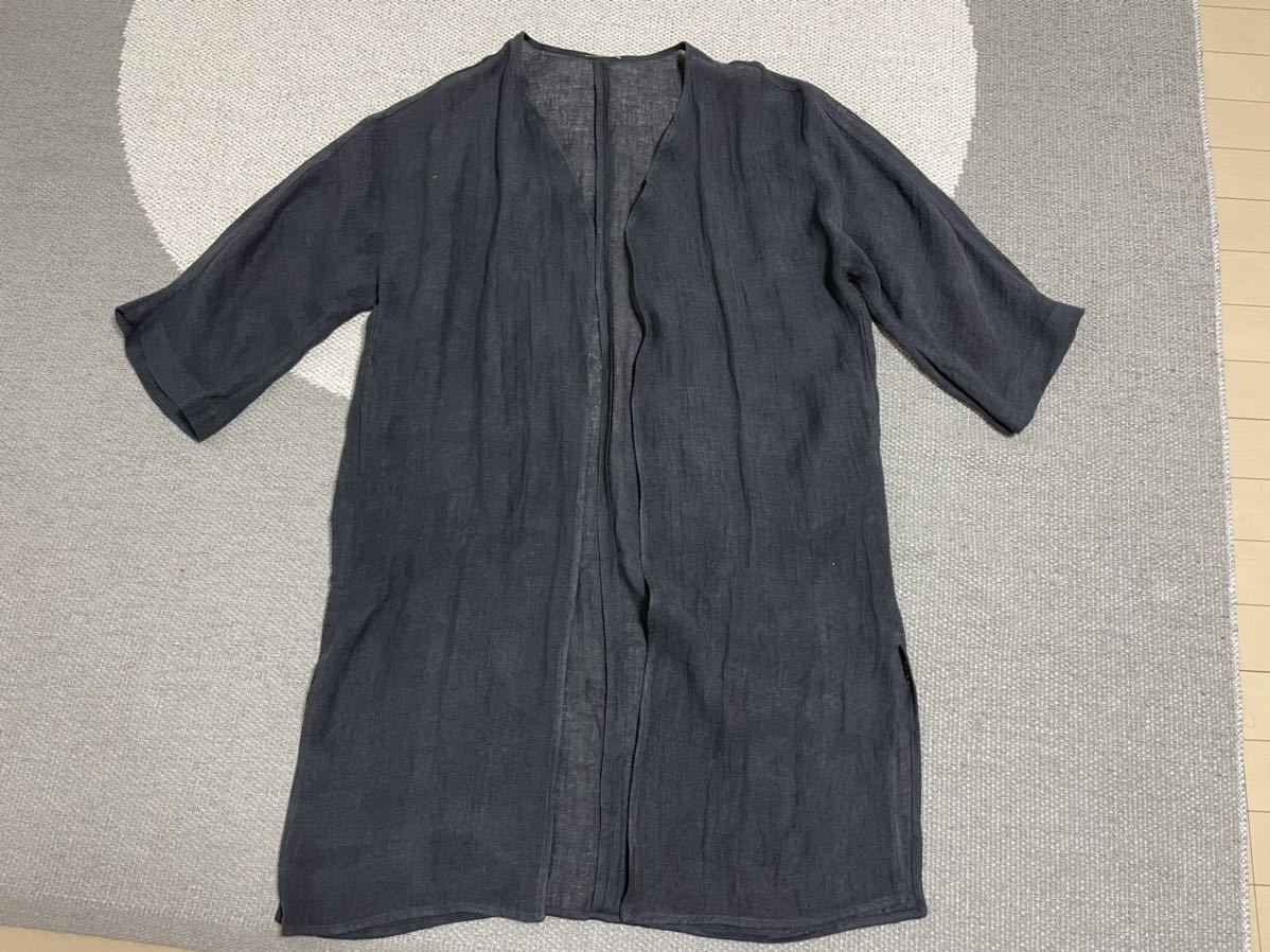 ドゥーズィエムクラス gauze gown リネン ロングカーディガン Deuxieme