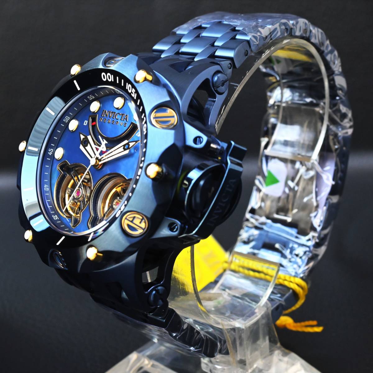 INVICTA インビクタ『Reserve Blue 36018』☆自動巻き☆パワーリザーブ表示☆デュアルオープンハート☆ケース51mm☆500ｍ防水 | nort.swiss