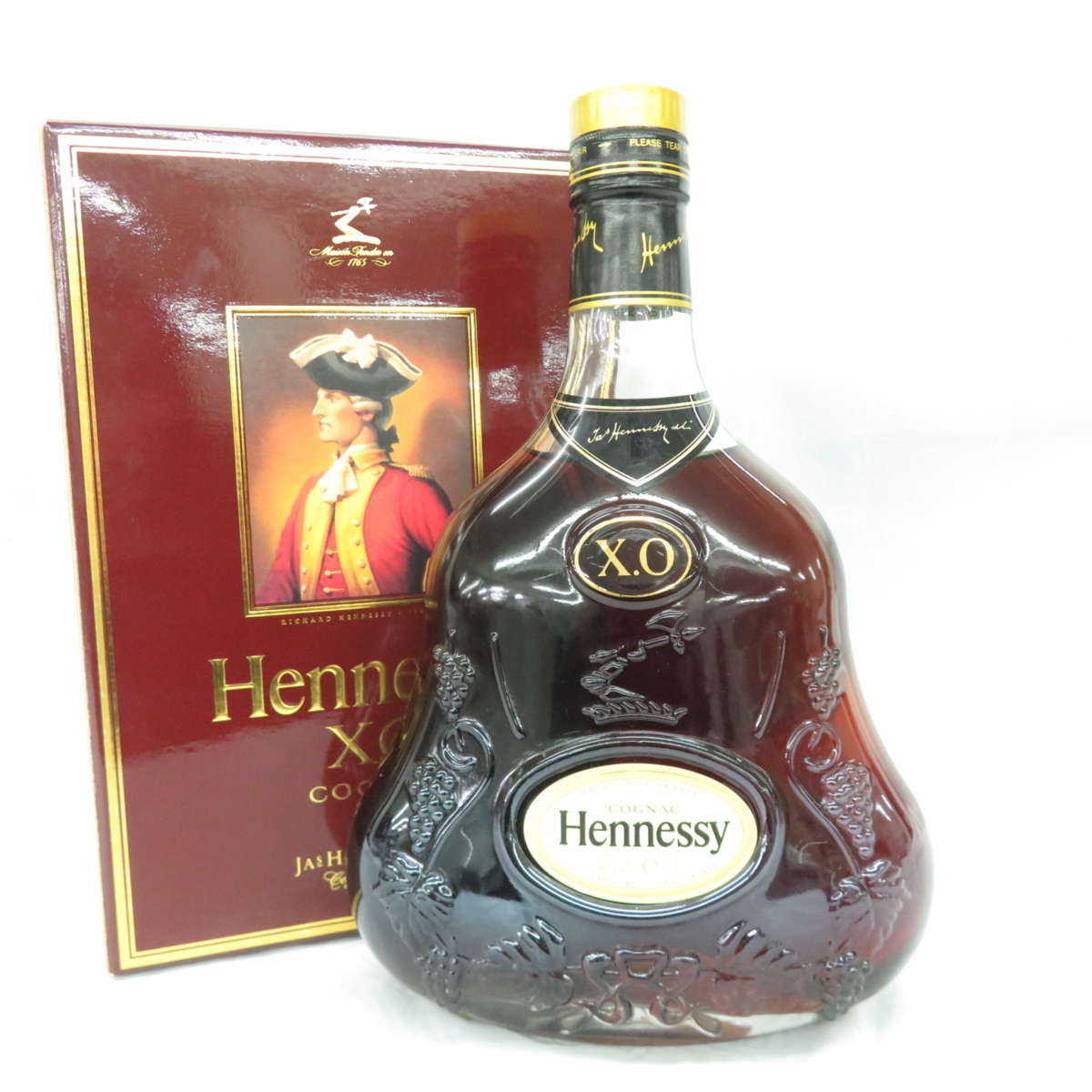 未開栓】Hennessy ヘネシー XO 金キャップ クリアボトル ブランデー