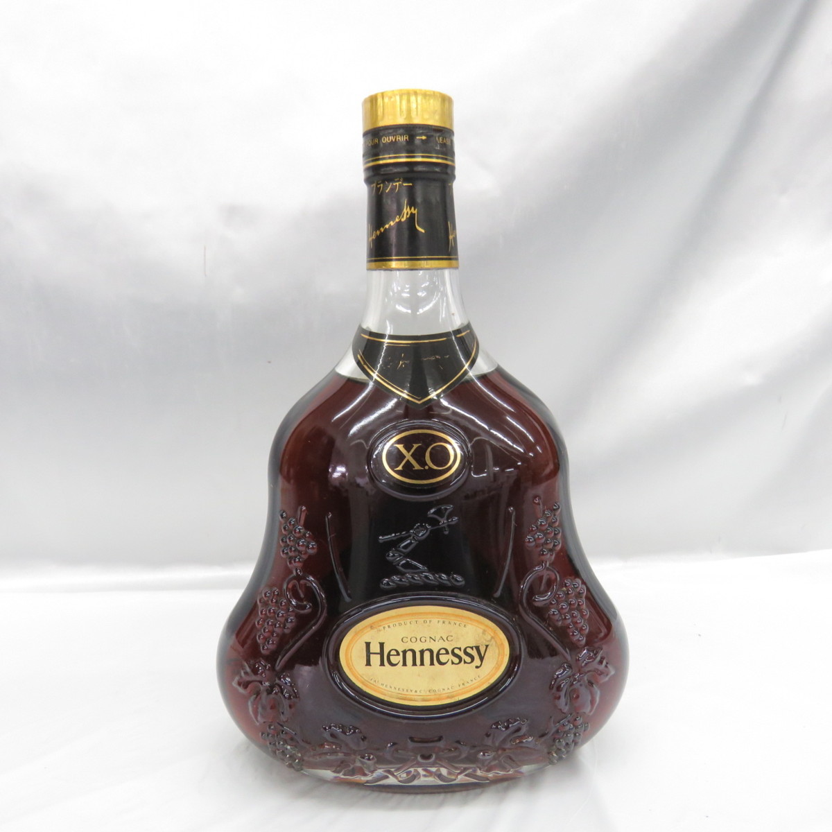 未開栓 Hennessy ヘネシー XO 金キャップ クリアボトル ブランデー 