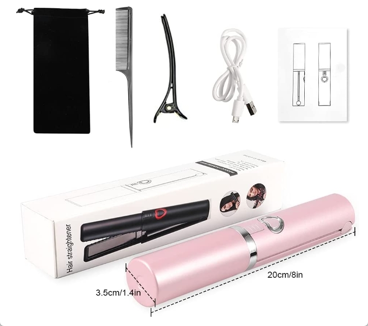 Joycabin ヘアアイロン ピンク コードレス ストレート カール USB充電式 新品 送料込