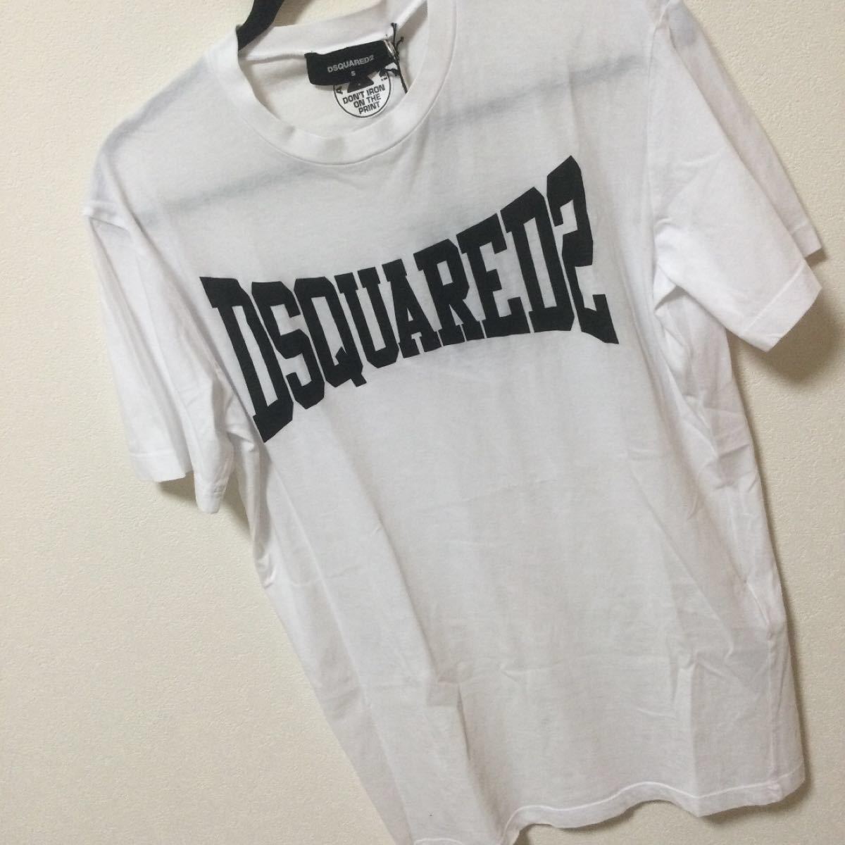 新品】DSQUARED2 ホワイトTシャツSディースクエアード ceratinxd.com
