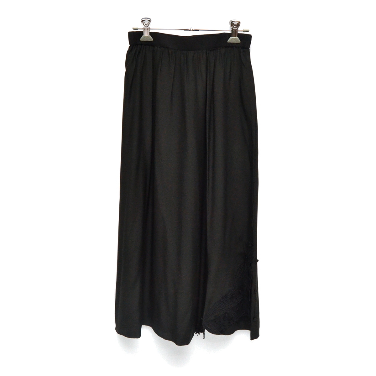 ◆マグー シルク 絹 スカート (SIZE：9号) フォーマル ※アトリエまりこお好きな方 ブラック レディース [S103966]_画像1