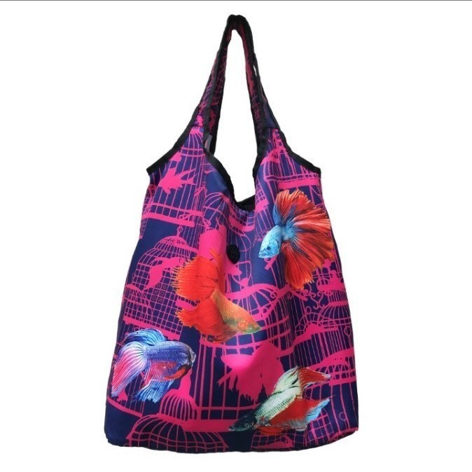 香港 G.O.D. 環保袋 foldable shopping bag Siamese Fighting Fish 熱帯魚 エコバッグ