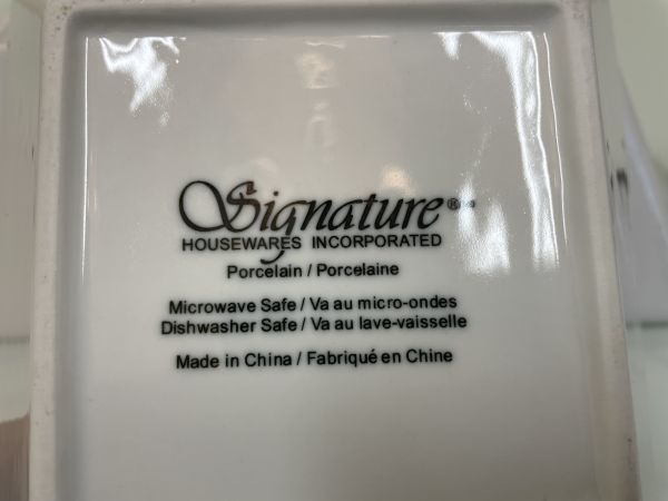 Signature 中国製 盛り皿 食器セット 28×28×8(大皿) 15×15×5cm(小皿)_画像5