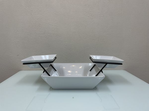 Signature 中国製 盛り皿 食器セット 28×28×8(大皿) 15×15×5cm(小皿)_画像1