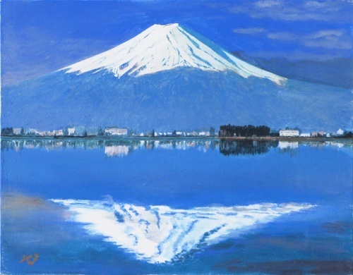 藤原敬次郎 「富士山」 6F キャンバスに油彩 2013年製作 【正光画廊