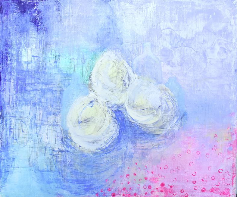 掘り出しオススメ油彩画作品! 関口進 8号 「静物」 額付き 【正光画廊