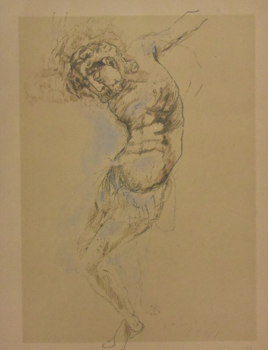 巨匠作家希少版画作品! マリノ・マリー二 版画 「fondale,1944」 1968