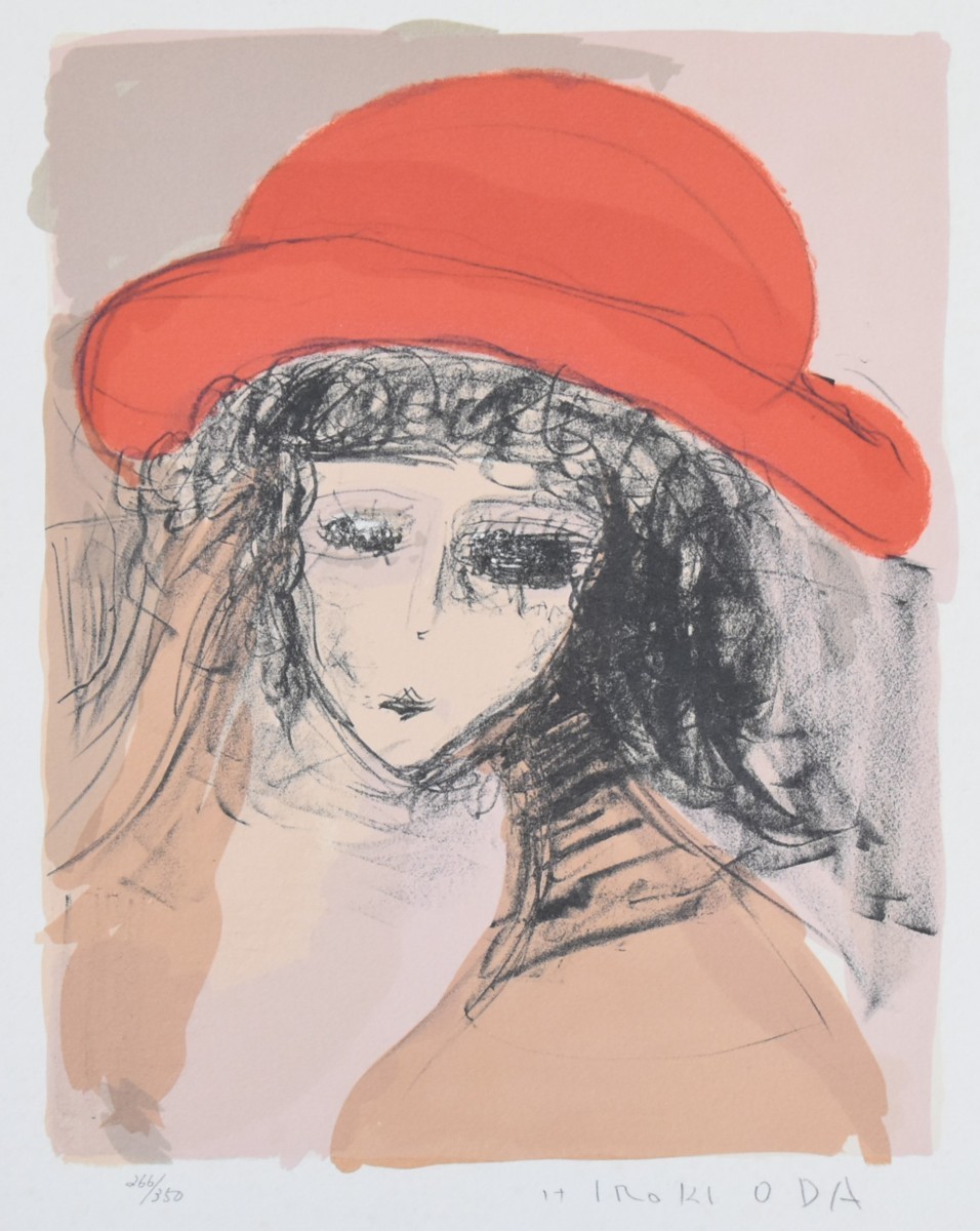 恩賜賞・日本芸術院賞受賞記念 織田広喜 オリジナルリトグラフ 「少女