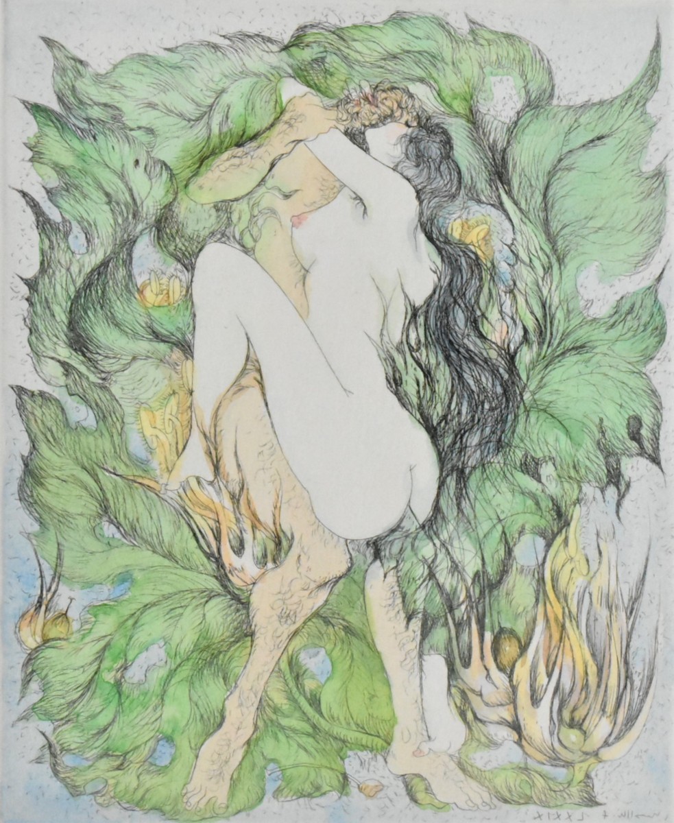 オススメ掘り出し作品! 古沢岩美 銅版画 「裸婦」 ※額付き 正光画廊
