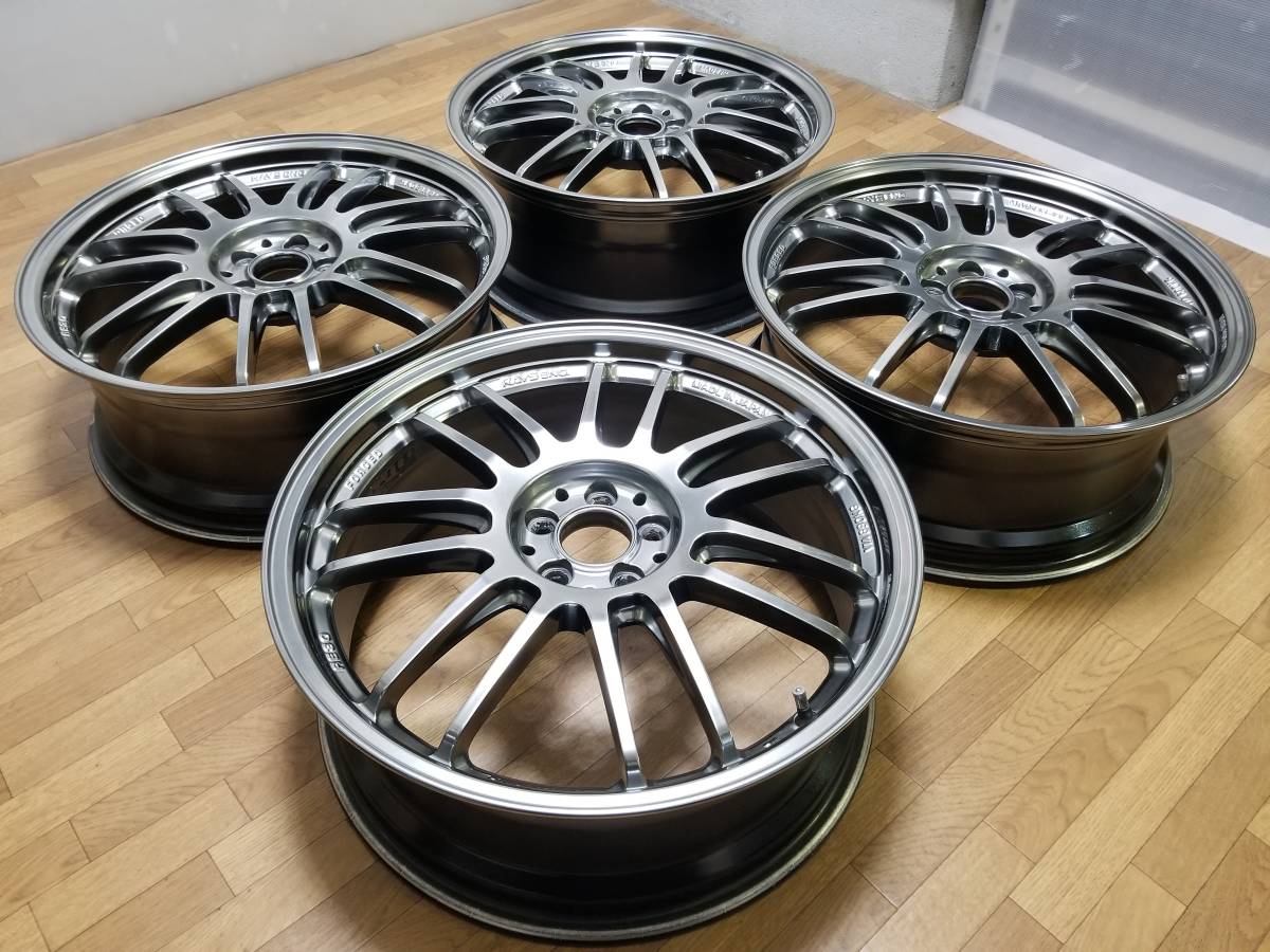 【美品】19インチ 7.5J +45 PCD100 RAYS RE30 鍛造 レイズ プリウス STI レガシィ インプレッサ フォレスタ BRZ 86 TE37 CE28 ZE40 G25 VR_画像6