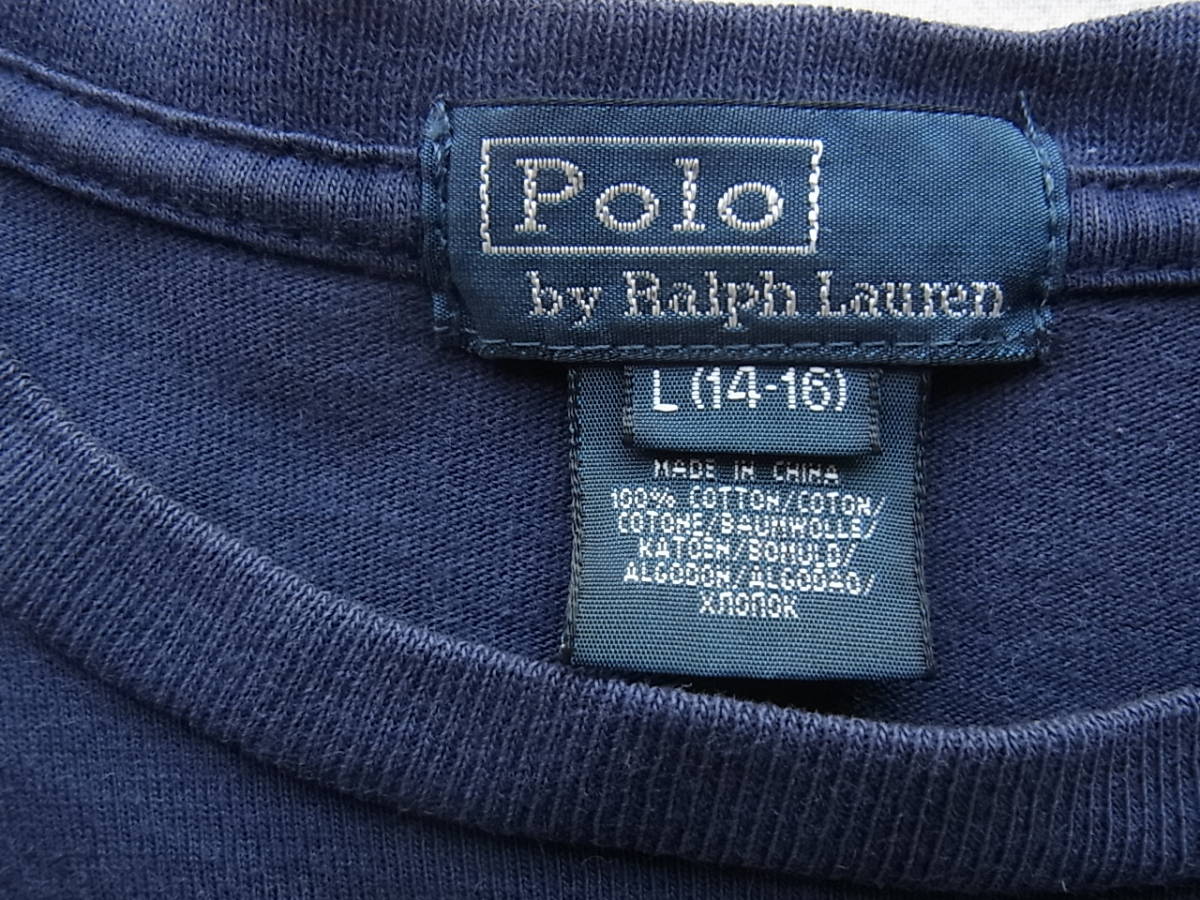 RALPH LAUREN Ralph Lauren print T-shirt size boys size L navy base 