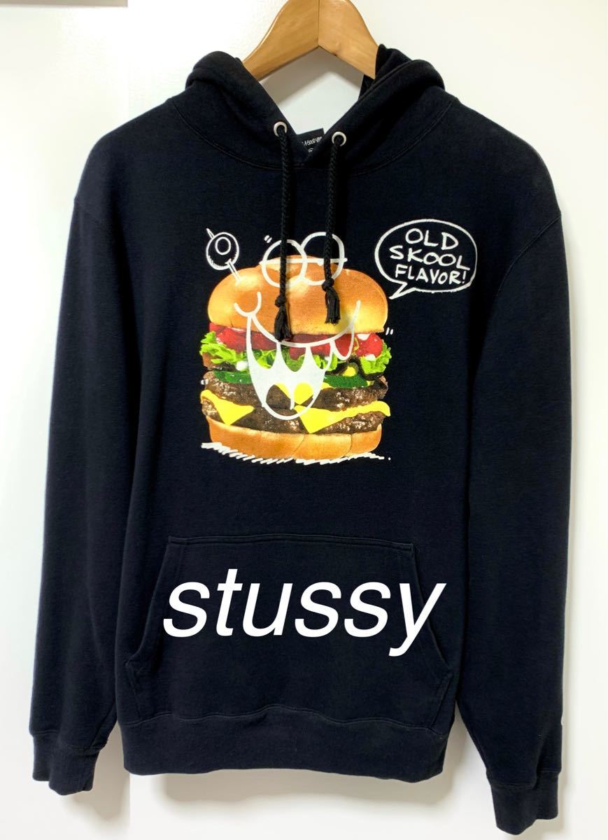 【希少】STUSSY×KLYONS コラボパーカー ステューシー ハンバーガー 90 ケビンライオンズ オーバーサイズ 大きい