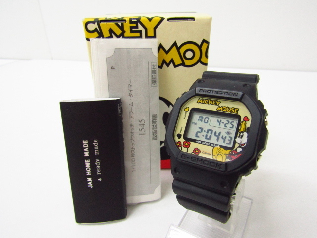 JAM HOME MADE MICKEY MOUSE ジャムホームメイド ミッキーマウス G-SHOCK DW-5600VT コラボ デジタル腕時計♪AC22504_画像1