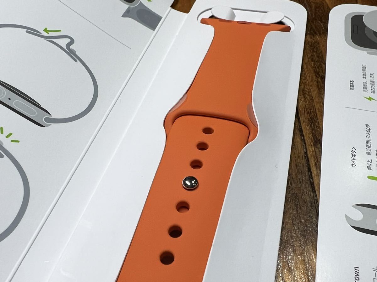 ☆即決未使用 Apple Watch HERMES 限定 オレンジ スポーツバンド 45mm