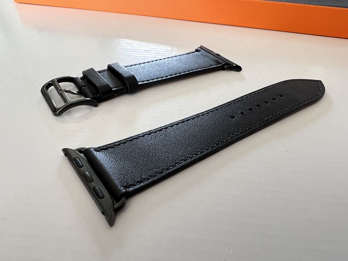 ☆即決 美品 Apple Watch Hermes 45mm 44mm ブラック 黒 シンプル