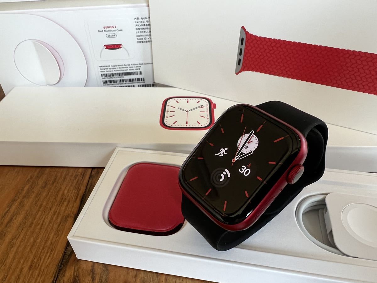 ☆即決 バッテリー100% Apple Watch series7 45mm RED アルミニウム レッド アップルウォッチ  GPS+Cellularモデル シリーズ7 product