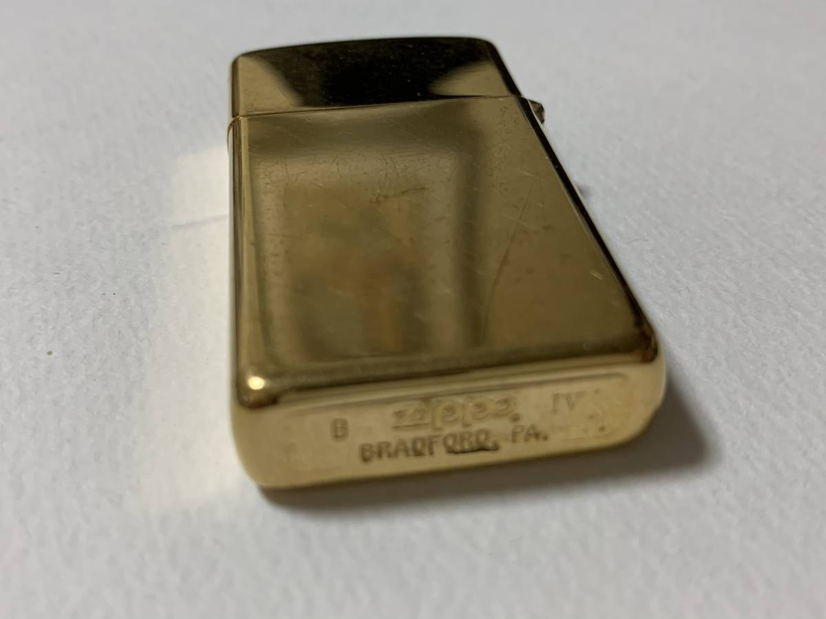 本体のみ　1988年　ブラス　沖縄　サーフィン　スリムZIPPO USED_画像2