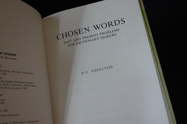 ad27/■洋書 Chosen Words Past and Present Problems for Dictionary Makers 選ばれた言葉 辞書製作者の過去と現在の問題　N.E. Osselton_画像3