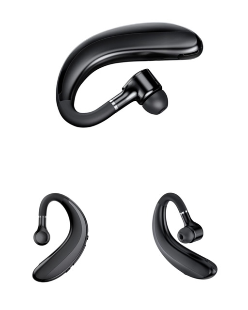 Bluetooth　イヤホン　ワイヤレスイヤホン 耳掛け型　イヤフォン イヤホンマイク 片耳　USB 充電 高音質 超軽量　テレワーク　ブラック 21_画像6